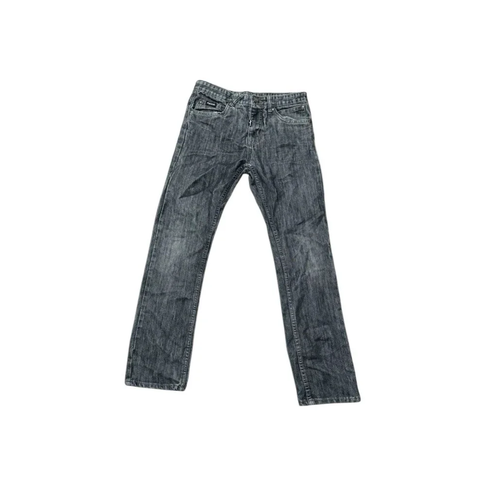 LRG Lifted Research Group Black Washed Out Denim Boys Y2K Grunge Skate 90s